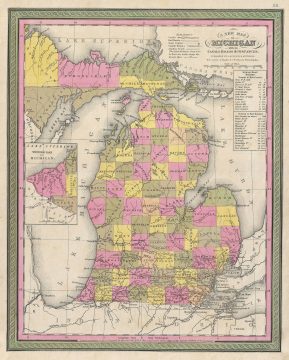 1846 Mitchell Map of Michigan