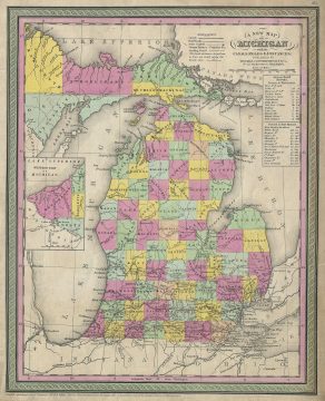 1853 Mitchell Map of Michigan