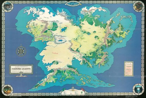 1982 Fenlon Map of J. R. R. Tolkien's Middle Earth (Endor Continent)
