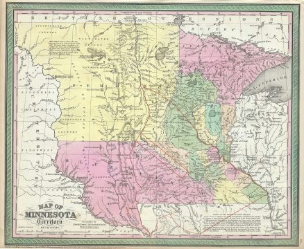 1854 Mitchell Map of Minnesota and Dakota