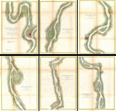 1865 U.S. Coast Survey Map of the Mississippi River from Cairo, IL to St. Marys, MO