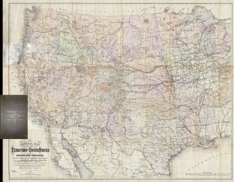 1868 Keeler Pocket Map of the American West (a cornerstone map)