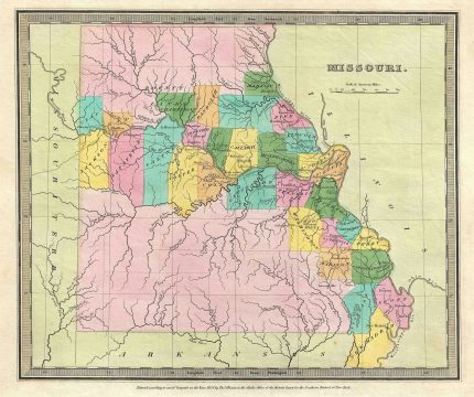1834 Burr Map of Missouri