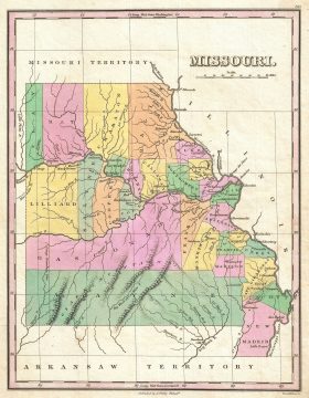 1827 Finley Map of Missouri