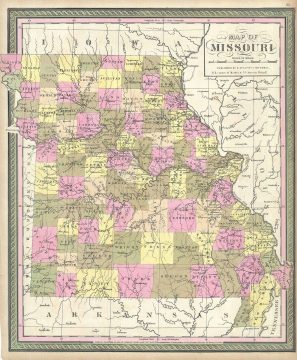 1849 Mitchell Map of Missouri