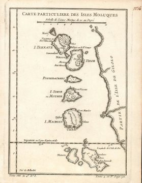 1780 Bellin Map of the Malaku Islands (Moluccas)