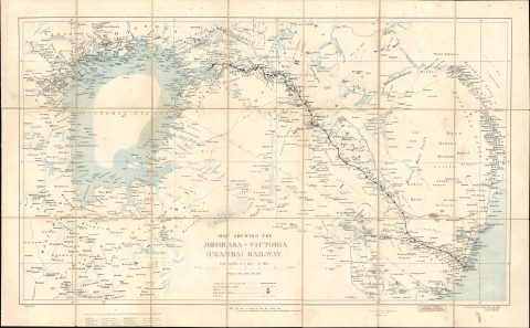 1903 War Office Map of Mombassa-Victoria Railway (Kenya and Uganda)