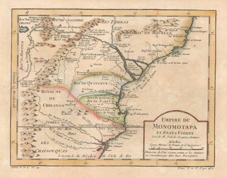 1780 Bellin Map of Southeastern Africa