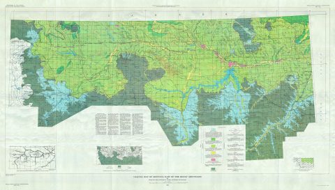 1961 U.S.G.S. Glacial Map of Montana, East of the Rocky Mountains