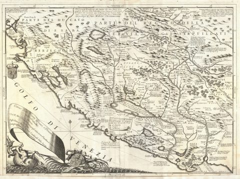 1690 Coronelli Map of Montenegro