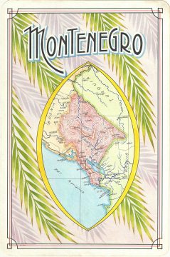 1939 Award Winning Raggio Manuscript Map of Montenegro