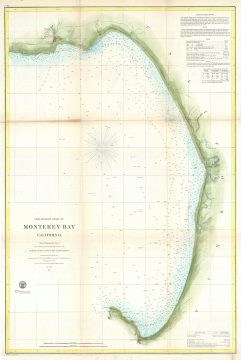1857 U.S. Coast Survey Map of Monterey Bay, California