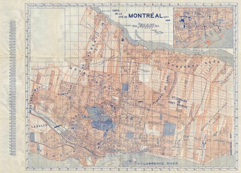 1939 Furse Map or Plan of the City of Montreal, Quebec, Canada