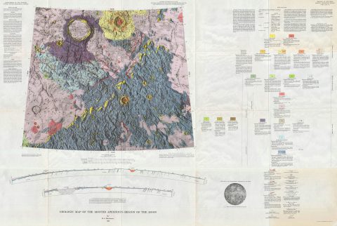 1966 USGS Geologic Map of the Moon: Montes Apenninus Region