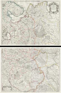 1706 De L'Isle Map of Russia and Ukraine (Moscovie)
