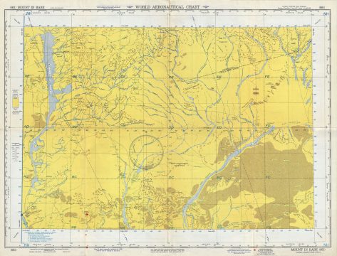 1954 U.S. Air Force Aeronautical Chart or Map of Eastern Mali, Africa