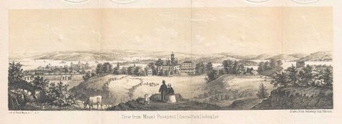 1860 Rubstein View of New York City from the Great Hill, Central Park