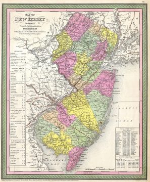 1850 Cowperthwait - Mitchell Map of New Jersey