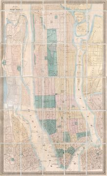 1873 Dripps Pocket Map  of New York City, Brooklyn and Hoboken