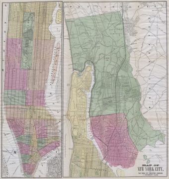 1863 Fisk and Russell Map of New York City