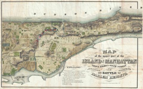 1868 Rogers Map of Manhattan, New York City (North of 86th Street)