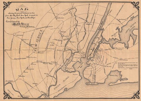 1890 McDowell Map of New York City and Vicinity