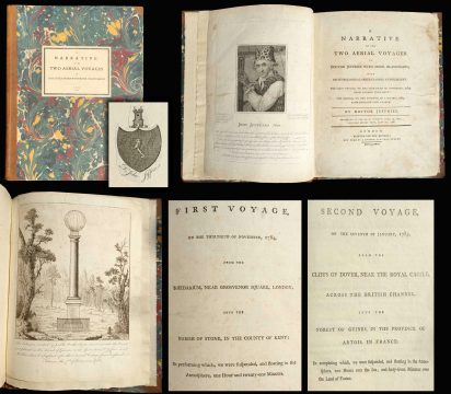 1786 John Jeffries 'A Narrative of Two Aerial Voyages'  (author's own copy)