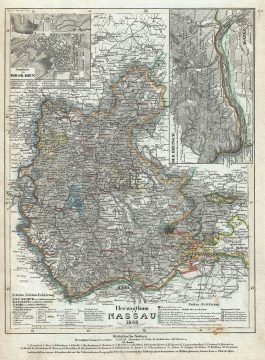 1849 Meyer Map of the Duchy of Nassau, Germany