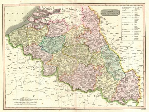 1814 Thomson Map of the Netherlands