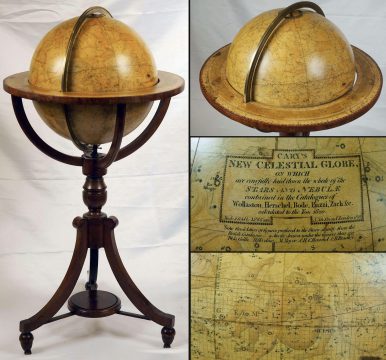 1818 John Cary 15 inch Pedestal Celestial Globe