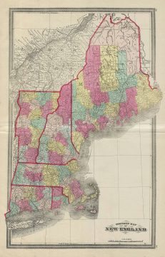 1862 Lloyd Map of New England (Vermont, New Hampshire, Maine, Massachusetts, Connecticut, Rhode Isla