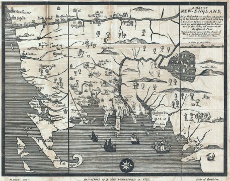 1826 / 1677 Pendleton / Foster Map of New England