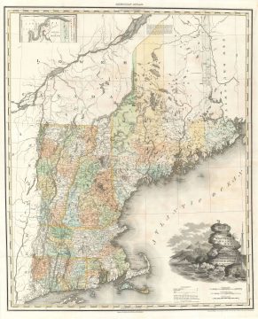 1825 Tanner Map of New England
