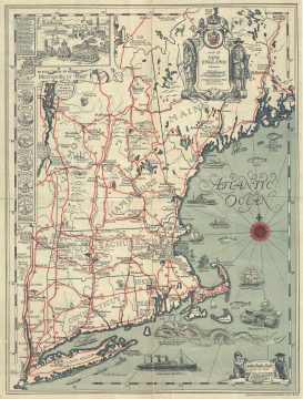 1928 Griswold Tyng Pictorial Map of New England