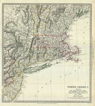 1832 S.D.U.K. Map of New England, New York and New Jersey