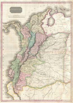 1818 Pinkerton Map of Northwestern South America (Columbia, Venezuela, Ecuador, Panama)