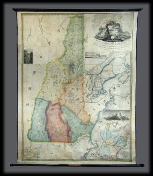 1816 Carrigain Wall Map of New Hampshire