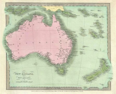 1834 Burr Map of Australia and New Zealand