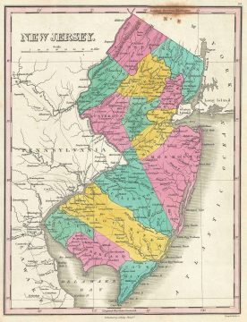 1828 Finley Map of New Jersey