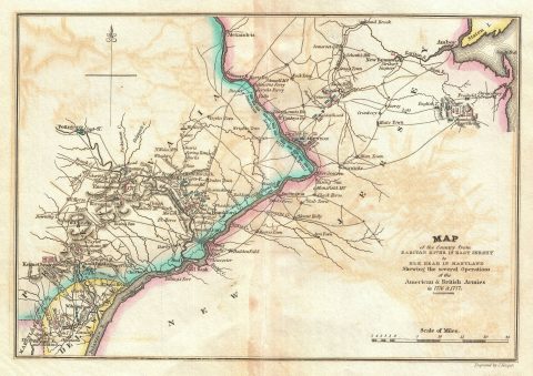 1832 Marshall Map of New Jersey and Eastern Pennsylvania