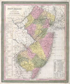 1846 Mitchell / Tanner Map of New Jersey