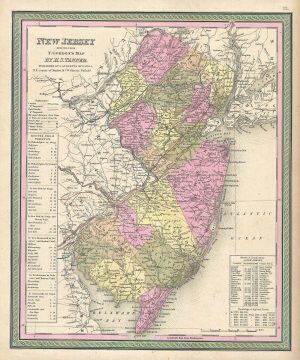 1849 Mitchell / Tanner Map of New Jersey