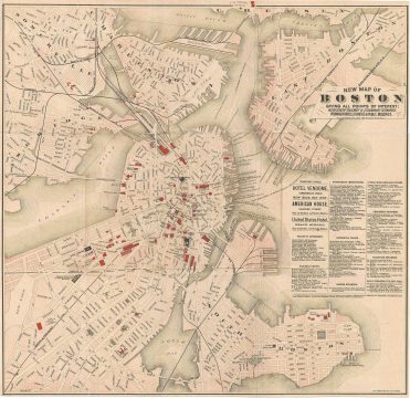 1883 Walker Map or Plan of Boston, Massachusetts