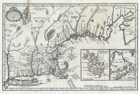 1720 Neal Map of New England