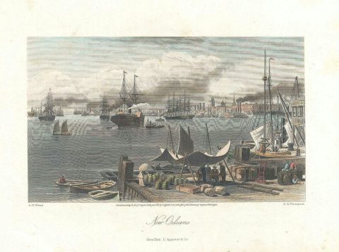 1873 Appleton View of New Orleans, Louisiana