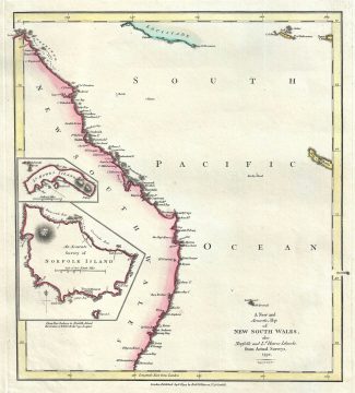 1792 Wilkinson Map of New South Wales, Australia