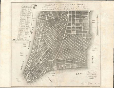 1807 Bridges and Maverick Map of New York City