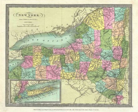 1832 Burr Map of New York