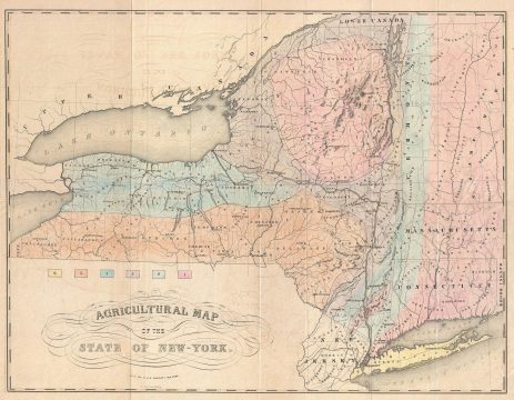 1846 Emmons Agricultural Map of New York State