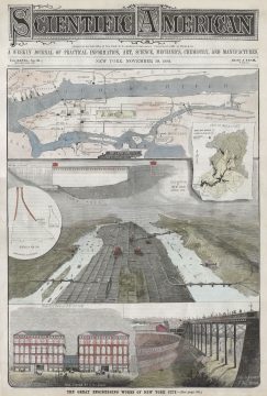 1892 Scientific American Map and View of New York City